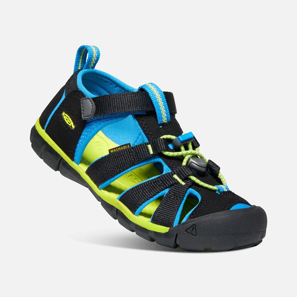 Sandalias Keen Mexico Negros/Azules - Niños Seacamp Ii Cnx - AC8467251